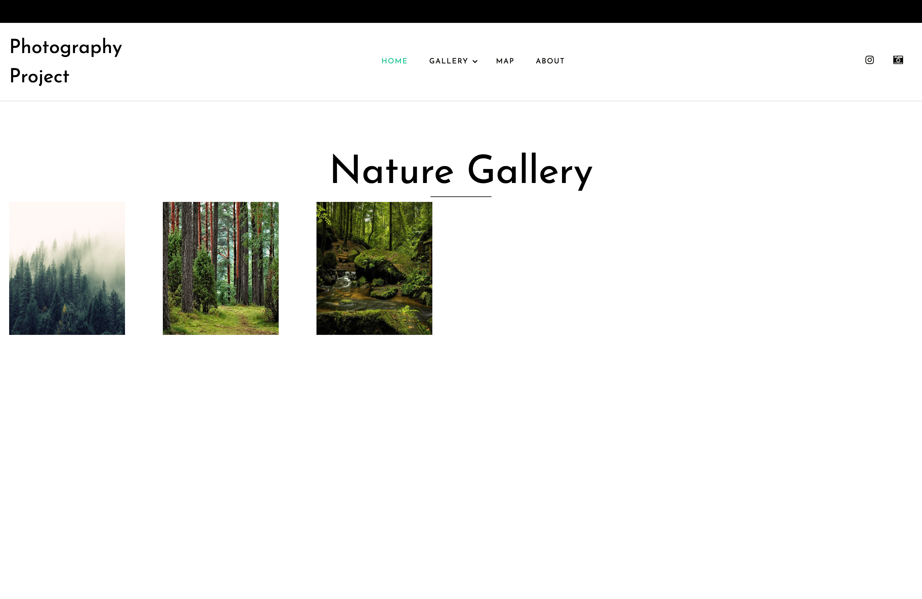 Nature gallery page.